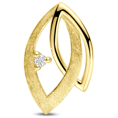 hanger polimat diamant 002ct h si 155 mm 14K geelgoud