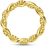 hanger rondje gedraaid 145 mm 14K geelgoud