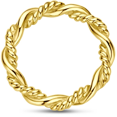 hanger rondje gedraaid 145 mm 14K geelgoud