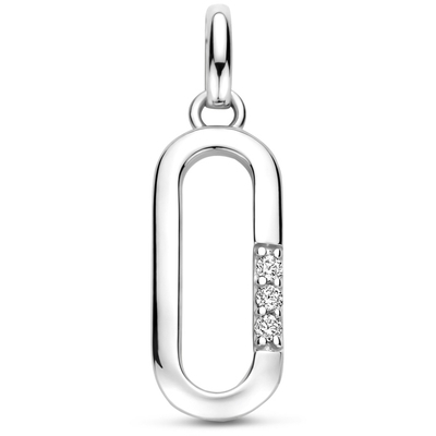 hanger zirkonia 20 mm zilver gerhodineerd