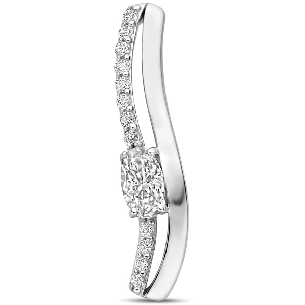hanger zirkonia 21 mm zilver gerhodineerd