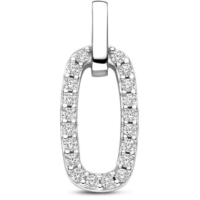 hanger zirkonia 21 mm zilver gerhodineerd