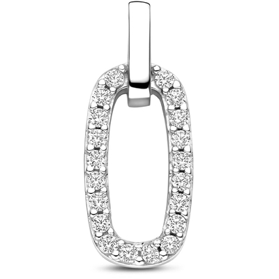 hanger zirkonia 21 mm zilver gerhodineerd