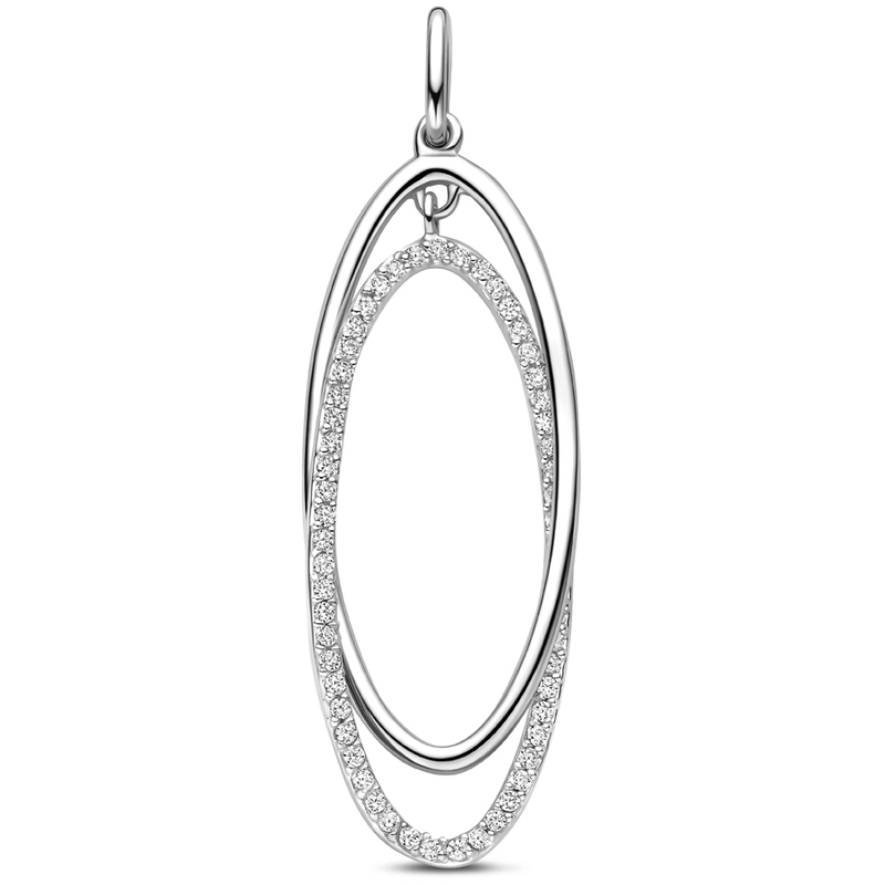 hanger zirkonia 50 mm zilver gerhodineerd