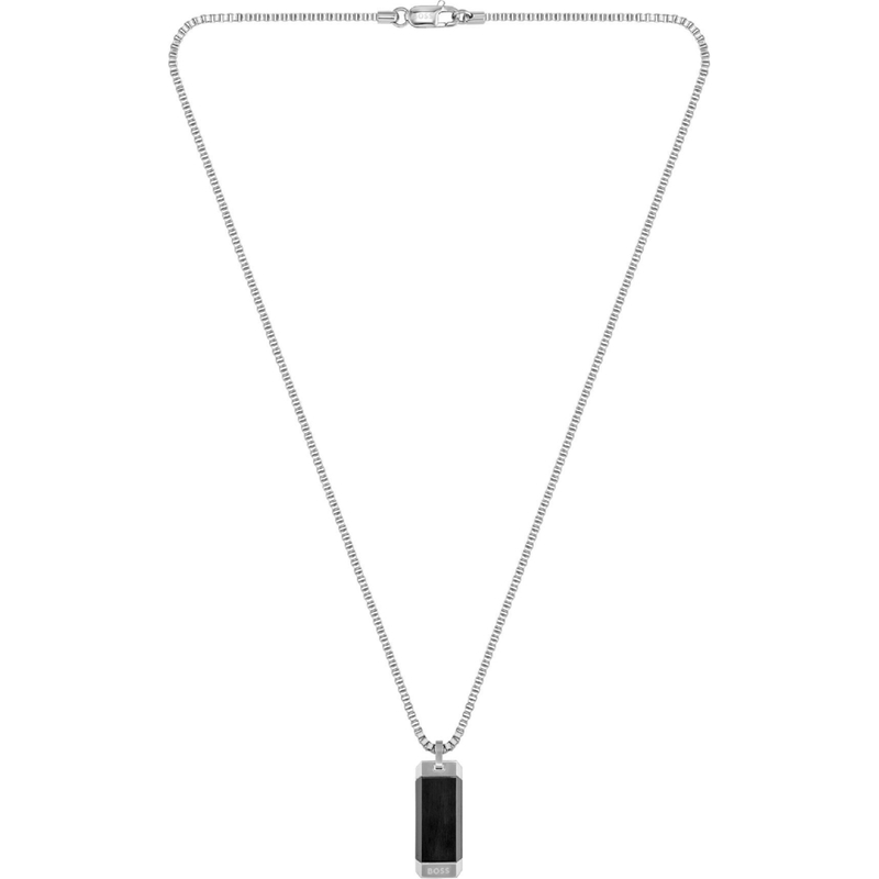 BOSS Jewels HBJ1580263 Stalen Bennet heren ketting met hanger 60 cm