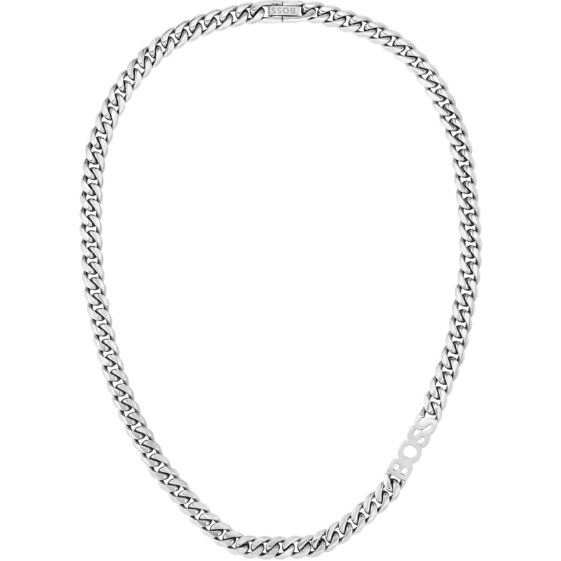 Hugo Boss Heren Ketting Staal HBJ1580769 Logo