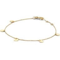 Jackie JKB20.045 14 karaat gouden discs armband 16-18 cm
