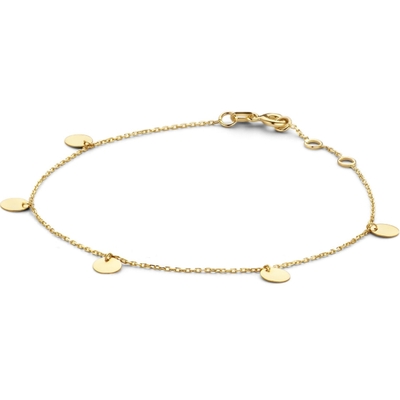 JKB20045 14k gouden discs armband 16-18 cm