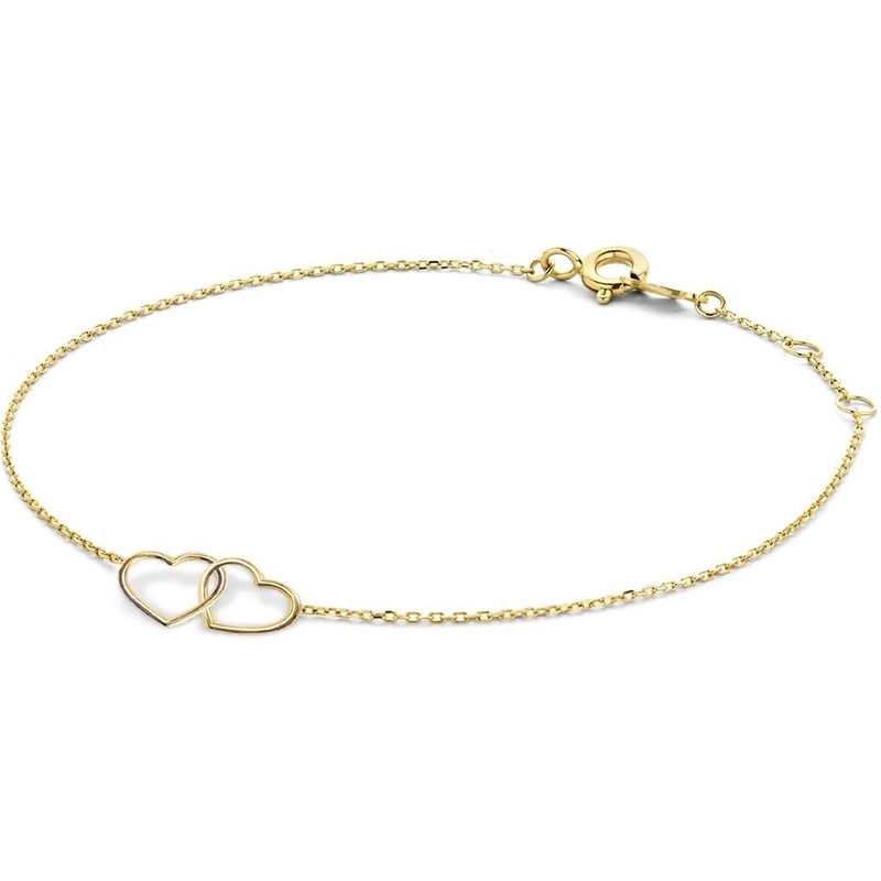 Jackie JKB23.049 Double Heart 14k gouden hartjes armband