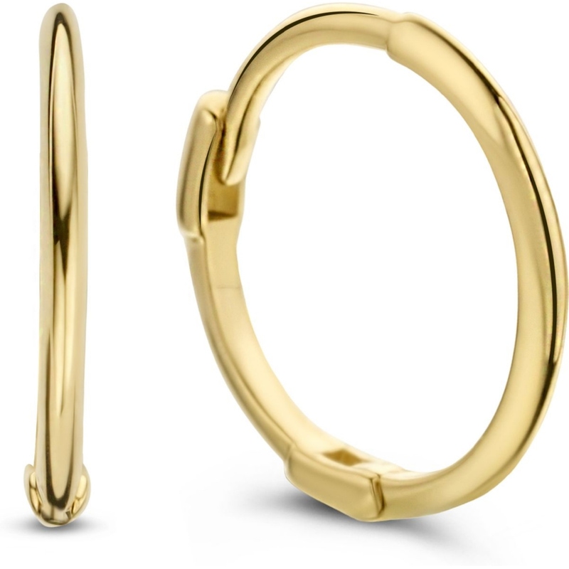 Jackie JKE20.039 14 karaat gouden plain oorringen 10 mm