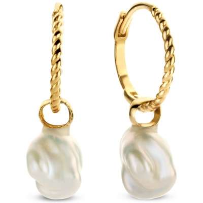JKE21153 Pearl of Marrakech 14k gouden oorringen met parel