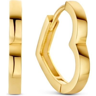 JKE23357 Hugging Heart 14k gouden oorringen