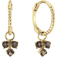 Jackie JKE24.019 Triangle Smoky Quartz 14k gouden oorringen