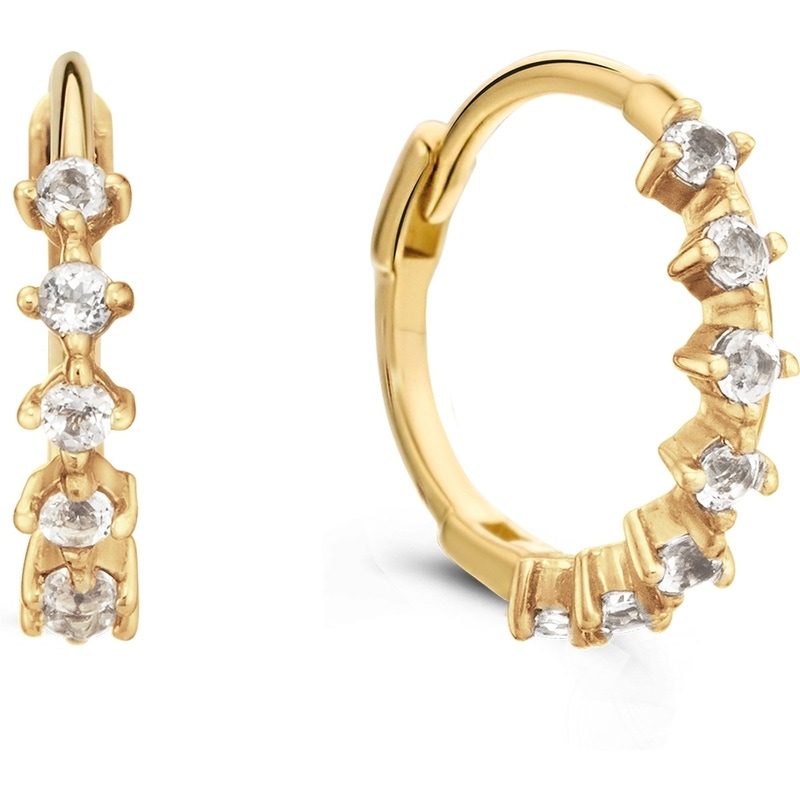 Jackie JKE24.440 Radiance White Topaz 14k gouden oorringen
