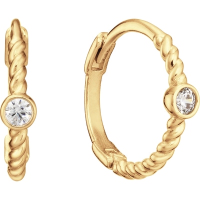 JKE24447 Oasis White Topaz 14k gouden oorringen