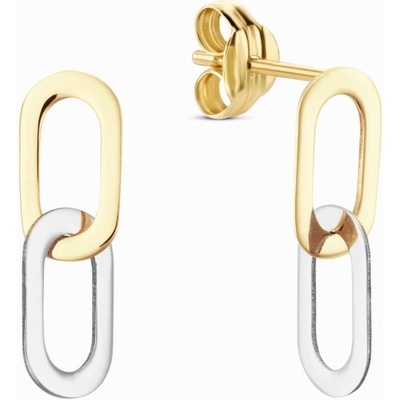 JKE24482 Cannaregio Bico 14k bicolor gouden oorhangers