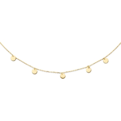 Jackie JKN20.045 14k gouden discs ketting 45 cm