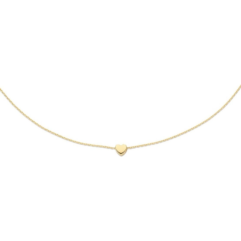 Jackie JKN20.047 14 karaat gouden plain heart ketting 38-42 cm