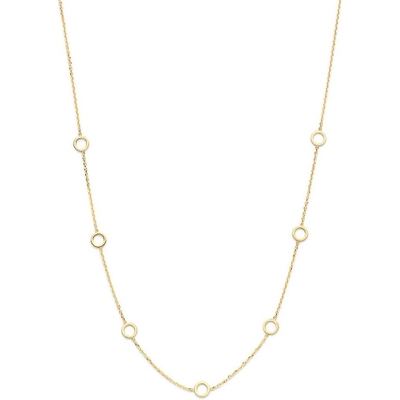 Jackie JKN20.082 14 karaat gouden long circles collier 54-60 cm