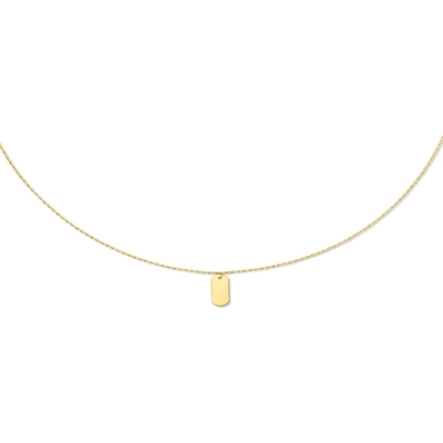 JKN23354 Initial 14k gouden graveerketting 40-45 cm