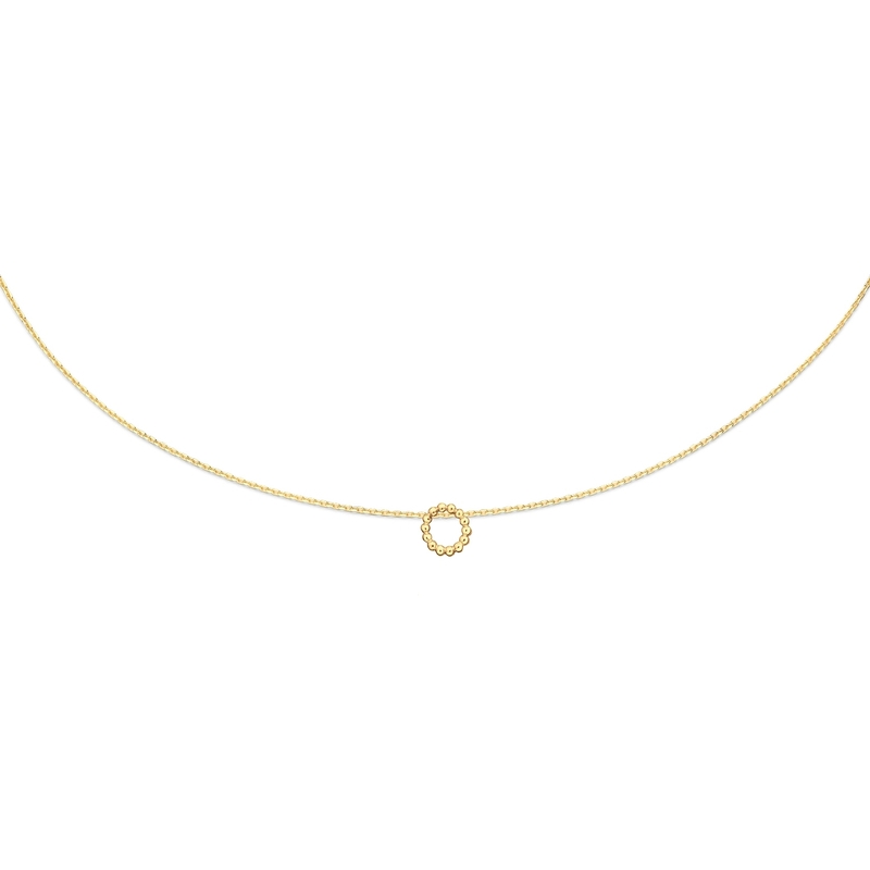 Jackie JKN24.060 Bubble Circle 14k gouden ketting 40-45 cm