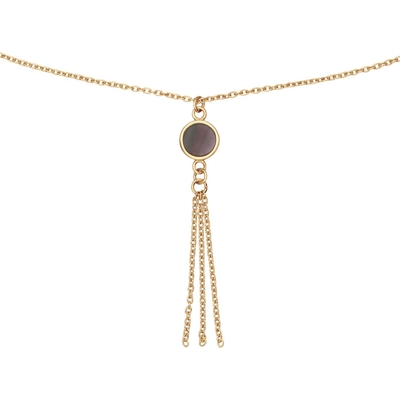JKN24463 Giardino Segreto 14k gouden ketting met parel