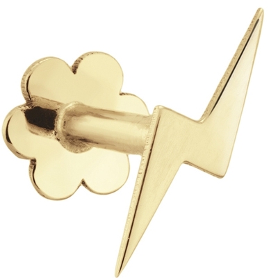 JKP24426 Lightning 14k gouden piercing 8 mm