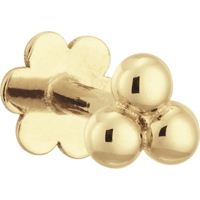 JKP24432 Triple Ball 14k gouden piercing