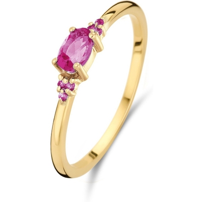 JKR24450 Vintage Pink Topaz 14k gouden ring