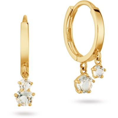 JKE25578 Alexia WHTop 14k gouden oorringen met topaas