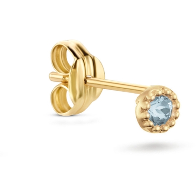 Jackie Grimaldi Blue Topaz Single Stud 585