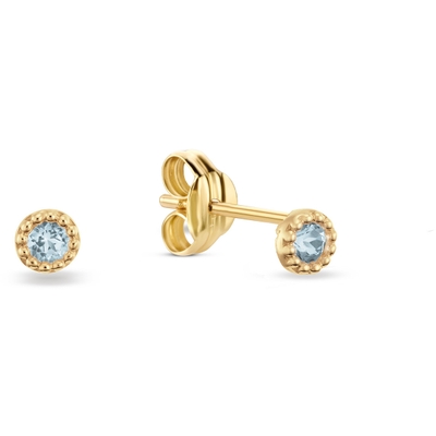 Jackie Grimaldi Blue Topaz Studs 585