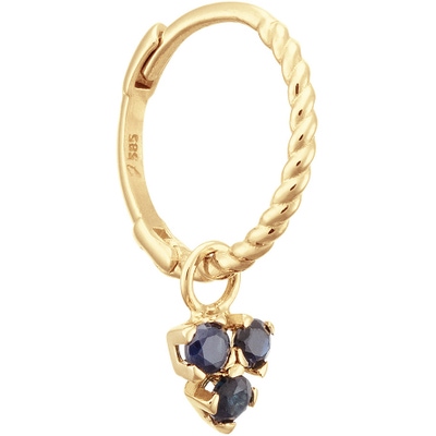 Jackie Triangle Sapphire Single Hoop 585