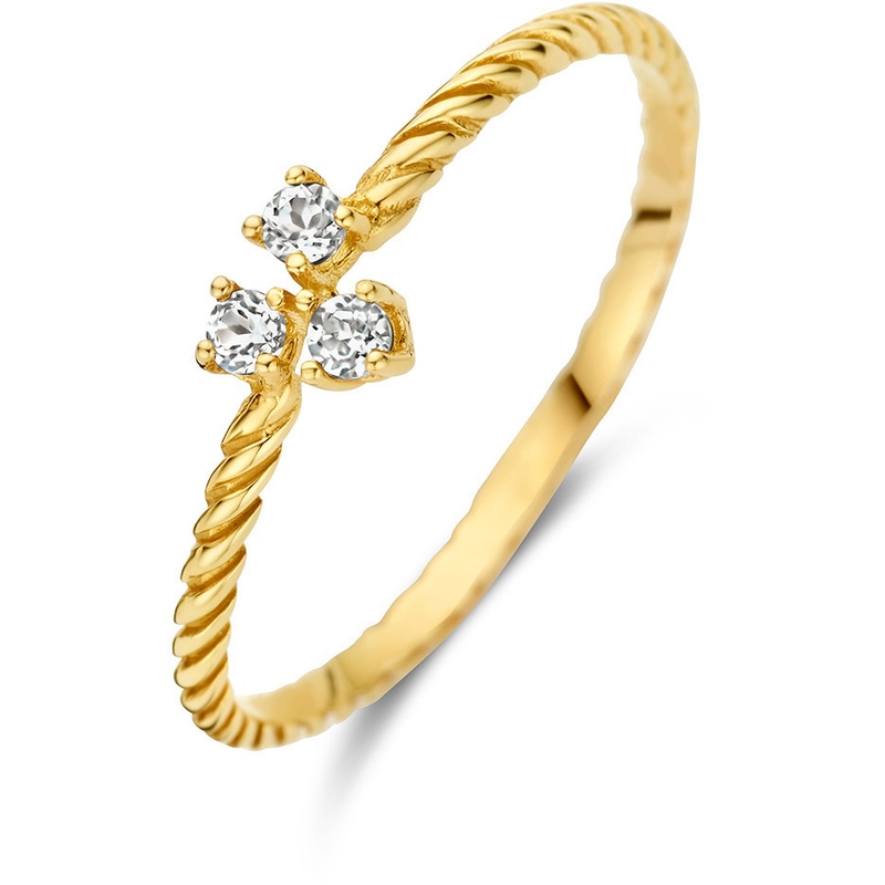 Jackie Triangle WhiteTopaz Ring 585_2