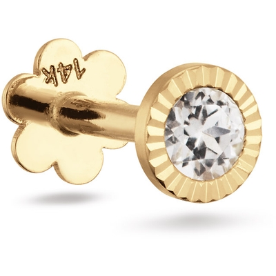 Jackie Vintage White Topaz Piercing 585