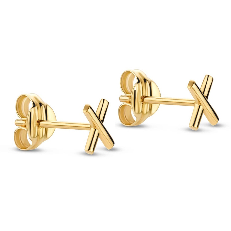Jackie JKS22.262 Bisou Bruxelles 14k gouden oorknopjes
