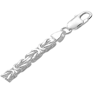 Treasure Collection TC-47321 Zilveren herencollier met koningsschakel 5 mm