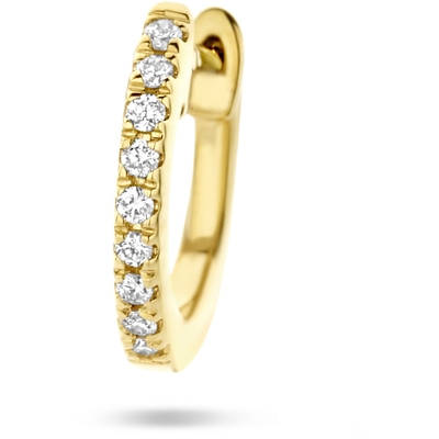 klapoorring diamant 003ct h si 95 mm per stuk 14K geelgoud