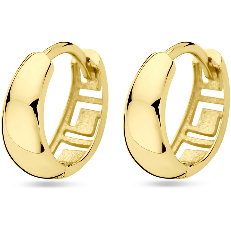 klapoorringen 12 mm 14K geelgoud