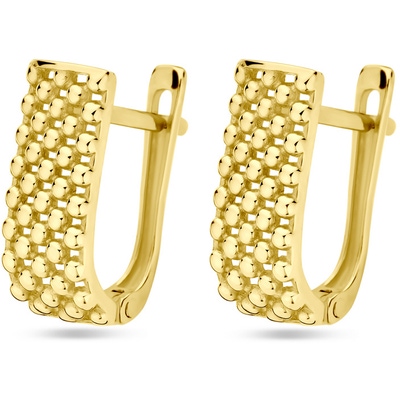 klapoorringen 14 mm 14K geelgoud