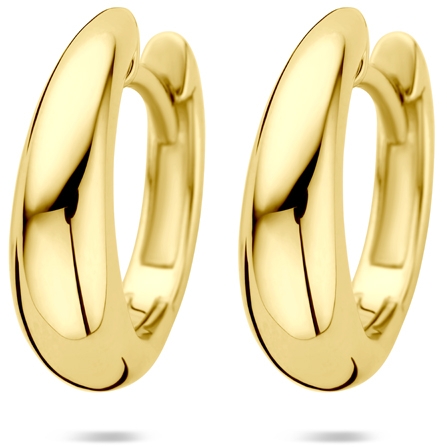 klapoorringen 14 mm 14K geelgoud