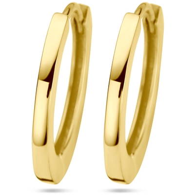 klapoorringen 17 mm 14K geelgoud