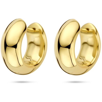 klapoorringen 17 mm 14K geelgoud