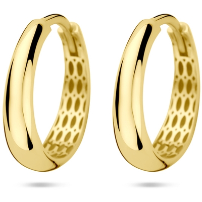 klapoorringen 18 mm 14K geelgoud