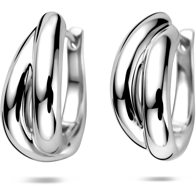 klapoorringen 20 mm zilver gerhodineerd