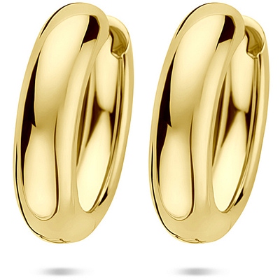 klapoorringen 25 mm 1 micron zilver verguld geel