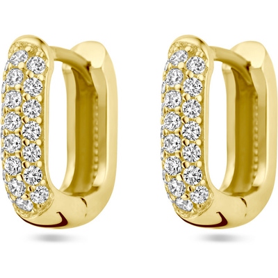 klapoorringen diamant 036ct 2x 018ct h si 14K geelgoud