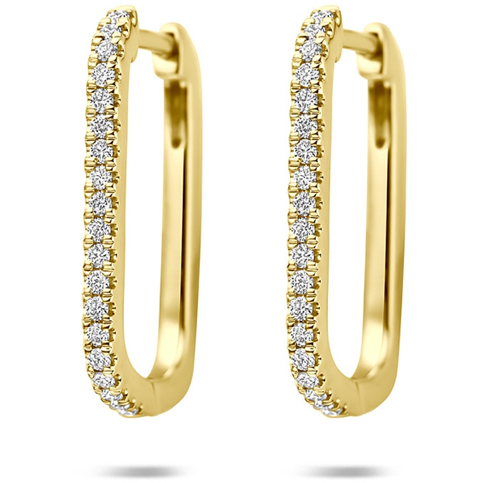 klapoorringen lab grown diamant 019ct 2x 0095ct g vs 18 mm 14K geelgoud