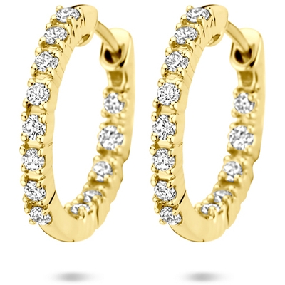 klapoorringen lab grown diamant 050ct 2x 025ct h si 175 mm 14K geelgoud