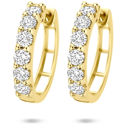 klapoorringen lab grown diamant 1025ct 2x 05125ct h si 165 mm 14K geelgoud